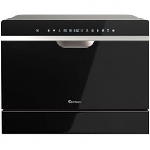 6 Place Setting Countertop or Built-in Dishwasher Machine with 5 Programs - Col - £341.23 GBP
