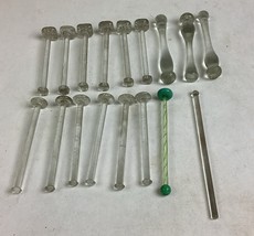 Lot Of 17 Antique Depression Glass Old Fashioned Drink Muddlers  - $363.13 MXN