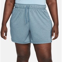 Nike Training Plus Attack Dri-FIT Shorts Womens 3X Blue Elastic Waist NEW - £15.79 GBP