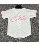 Boston Celtics Jersey Shirt Kids 8/10 White Pink NBA Button Up Short Sle... - $40.31 CAD