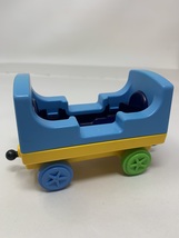 Playmobil Vintage Train Car Replacement 1990 Blue Yellow vtg toy - £15.98 GBP