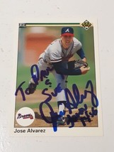 Jose Alvarez Atlanta Braves 1990 Upper Deck Autograph Card #634 READ DESCRIPTION - £3.88 GBP