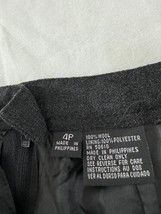 Sassco RN#50610 Women’s 4P Wool Back Zipper Pleated Front Pencil Black Skirt image 4