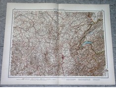 1905 Original Antique Map Of Eastern France Franche Comte Bourgogne - £14.11 GBP
