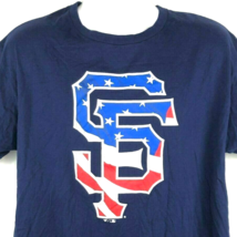 SF Giants USA Red White Blue Flag Logo SGA T-Shirt sz XL Fanatics San Francisco - $19.20