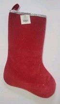 Hobby Lobby Red With Silver Glitter Trim 2016 Christmas Stocking 19&quot; NWT - $11.29