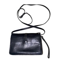 Patricia Nash Bianco Black Braided Leather Crossbody Organizer Bag - $92.99