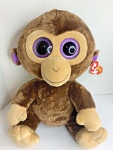 Ty Beanie Boos Coconut XL 20 in Brown Monkey Chimp Tags Plush Stuffed Animal Toy - £30.25 GBP