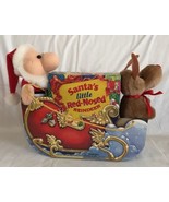 1999 Santa’s Little Red-Nosed Reindeer Gift Set Book Sleigh Plush Reindeer - £16.07 GBP