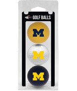 Michigan Wolverines NCAA Regulation Size Golf Balls 3 Pk Durable Color Logo - €21,23 EUR