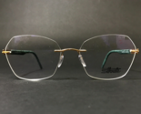 Silhouette Brille Rahmen 5535 KQ 3520 Grün Gold Identität Titan 56-17-140 - £184.39 GBP