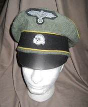 German ww2 elite Waffen ss replica reproduction Calvary Crusher peak cap... - £106.19 GBP
