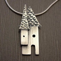 Sterling Silver House Necklace - £94.60 GBP
