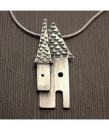 Sterling Silver House Necklace - £95.92 GBP