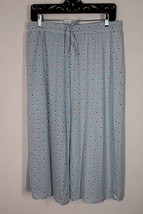 NWT Ink + Ivy L Blue Foulard Daisy Floral Pull On Capri Pajama PJ Pants - £22.49 GBP