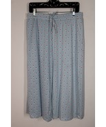 NWT Ink + Ivy L Blue Foulard Daisy Floral Pull On Capri Pajama PJ Pants - £21.30 GBP