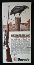 Vintage 1963 Savage Arms 4-M 22 Magnum Rifle Ad - $6.64