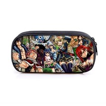 anime Fairy Tail pencil bag  Erza Scarlet Natsu Dragneel Cosmetic Cases boys gir - £13.11 GBP