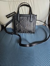 Karl Lagerfeld Nouveau Small Leather Crossbody Fringe Satchel **READ** - $115.00