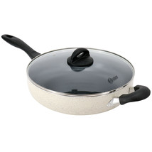 Oster Clairborne 5 Quart Aluminum Nonstick Saute Pan with Lid in Sand - $1,403.94 MXN