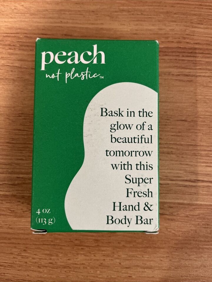 Primary image for Peach not Plastic Bar Soap Super Fresh Hand & Body Soap Aloe Vera & Avocado 4oz