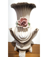 Rare Vintage Capodimonte Large Porcelain Footed Floral Vase HTF - £47.17 GBP