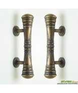 Pair of 11.41&quot; Solid Brass Vintage Victorian Classic Detail Entry Door H... - £208.38 GBP