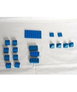 Pat Pend Lot 1960&#39;s 70&#39;s LEGO System ~ 15+ Pieces ~ Blue Bricks + Roof V... - £5.89 GBP