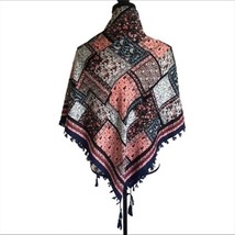 Authentic Pavlovo Posad Floral Paisley Shawl Wrap with Tussle  - £75.16 GBP