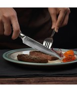 Damascus Knife Steel Steak Knife Japanese VG10 Core Blade Nife Kitchen K... - £73.83 GBP