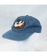 Looney Tunes Taz Tasmanian Devil Embroidered Denim Hat Cap Vintage 1999 ... - $14.69