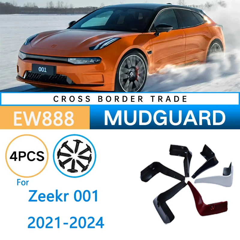 Fender for Zeekr 001 Accessories 2021 2022 2023 2024 Auto Baking Paint Mud Flaps - £34.95 GBP+
