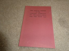 Vintage Booklet Library Company of Philadelphia Annual Report 1959 - £14.37 GBP