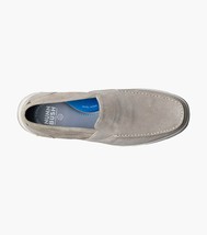 Nunn Bush Luca Suede Moc Toe Venetian Slip On Shoes Gray 85102-020 image 6