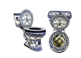 Mexican Talavera Ceramic Toilet Hand Painted - Paloma - - $22,462.85 MXN