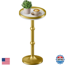Small Round Side Table, Coffee Drink Table for Small Spaces, Modern Nigh... - $70.78