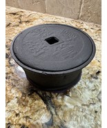 Heavy cast iron container with Qian Long Emperor characters, Tea Accessory - $1,001.88 MXN