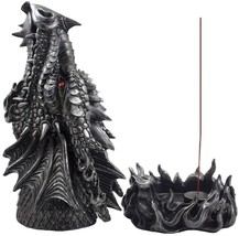 Large 12 Inch Tall Dragon Head Incense Burner Statue for Sticks or Cones - £35.51 GBP