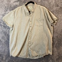 King Ranch Button Down Shirt Mens XXL Grey Light Casual Rayon Blend Outdoors - £14.42 GBP
