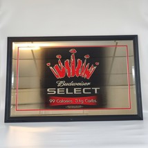 Budweiser &quot;Select&quot; Mirror w/ Black Frame,,,,USED - £52.30 GBP