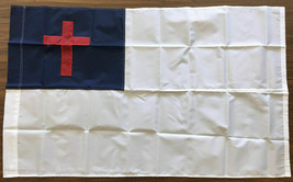 Christian Cross Religious God Jesus Embroidered Flag 3X5 Rough Tex® 150D Nylon - £28.77 GBP