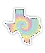 Texas State Pastel Tie Dye Swirl Vinyl Sticker - $3.96