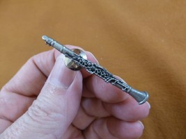 M211-AA Mini Buffet Clarinet Pewter Jewelry Tac Pin Brooch Hat Lapel Love Music - £15.64 GBP