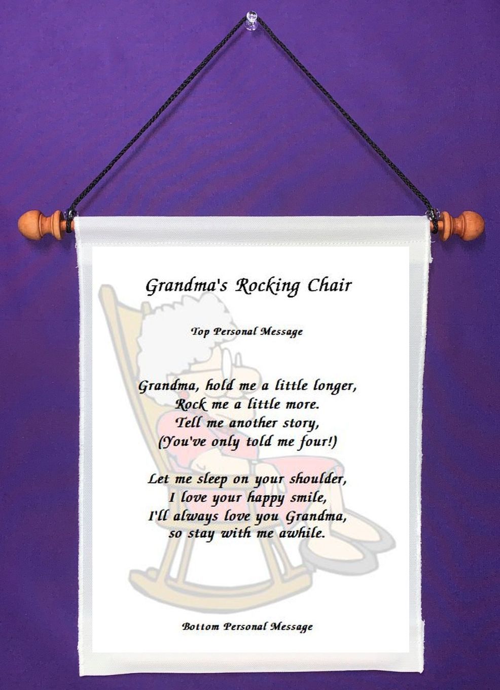 Primary image for Grandma's Rocking Chair - Personalized Wall Hanging (532-1)