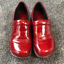 BOC Born Clogs Mules Women’s Size 7.5 Red Patent Leather Nursing Comfort Shoes - £11.95 GBP