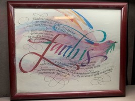 Framed Print &quot;Faith Is&quot; Illustration by Louise Grunewald Poem by Ellen M. Cuomo - £19.83 GBP
