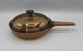 Corning Ware Vision #6 Waffle Bottom 6&quot; Frying Pan Skillet &amp; Lid USA - £15.47 GBP