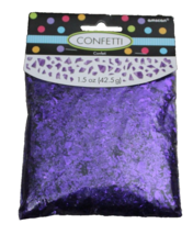Confetti Purple Little Sparkly Pieces 1.5 oz Balloon Filler Tabletops - £3.02 GBP