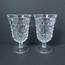 2-Fostoria American Clear Glass 8 oz. Juice Water Goblets - $26.10