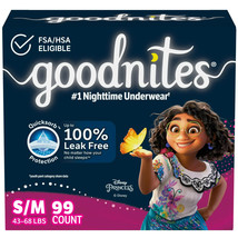 Goodnites Girls&#39; Nighttime Bedwetting Underwear, Size Small/Medium - 99 ... - $49.99